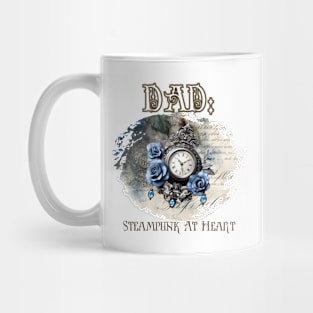 Dad: Steampunk At Heart Vintage Clock Mug